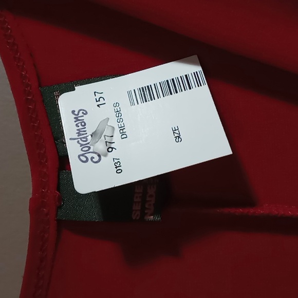 Sere Nade Red V Neck Knot and Ruffle Dress L - Picture 5 of 5